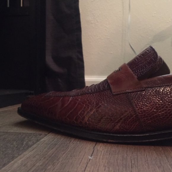 Brown Size 13 David Eden \'Fangio\' Ostrich Shoes main image 12